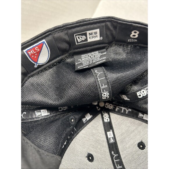 New Era Black Inter Miami CF Team Logo 59FIFTY Fitted Hat Size 8 Soccer - Picture 6 of 6